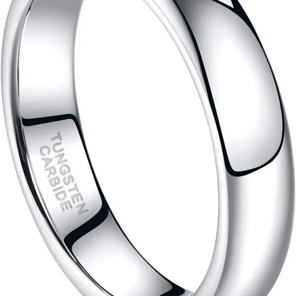 2mm 4mm 6mm 8mm Tungsten Wedding Band Ring for Men Women Silver/Rose Gold/Rainbo - Picture 3 of 6